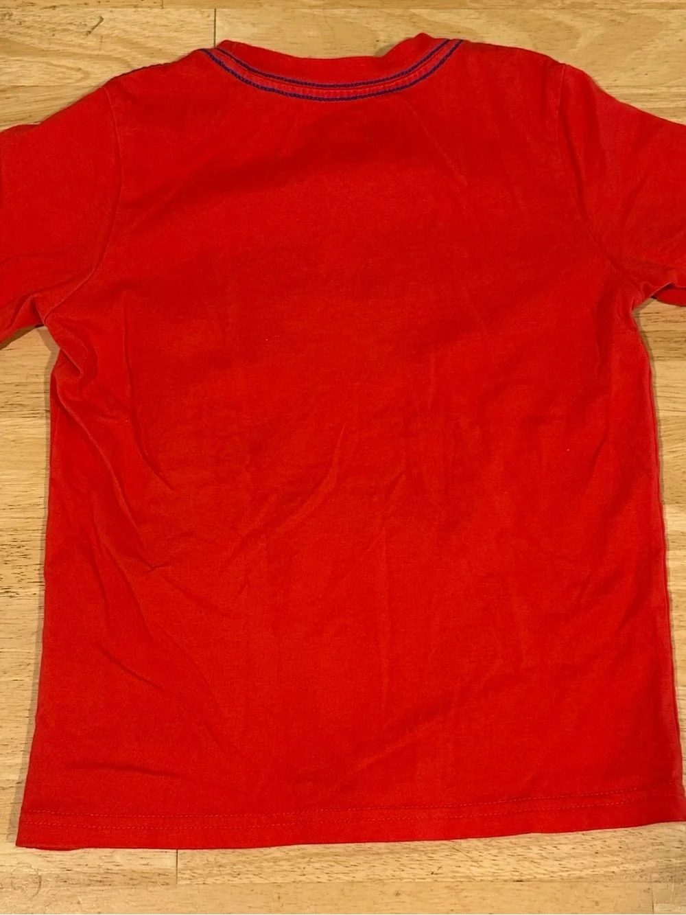 Gymboree Red Tee with Blue & Yellow Race Car Graphic